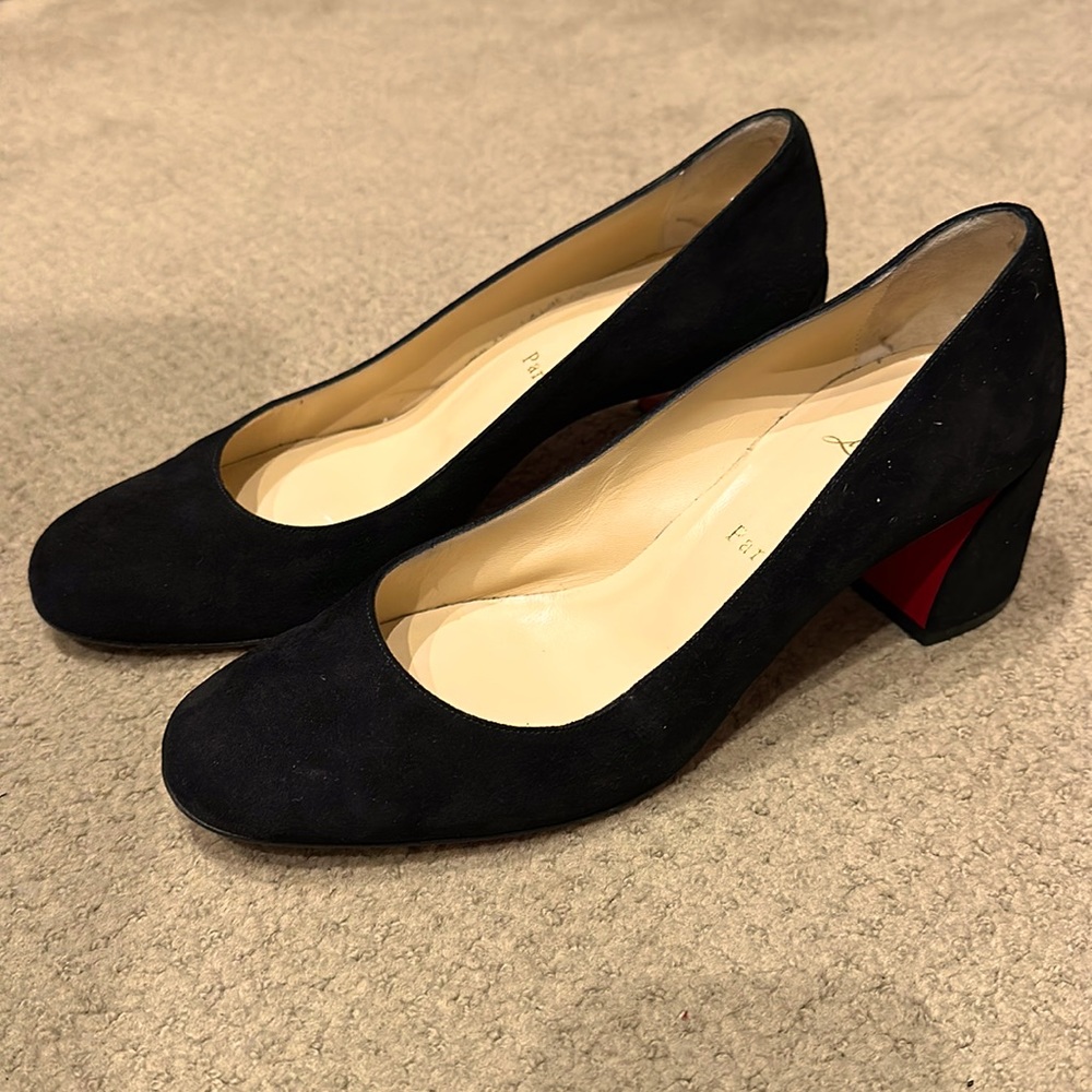 Louboutin Miss Sab 55 Suede Black Pump